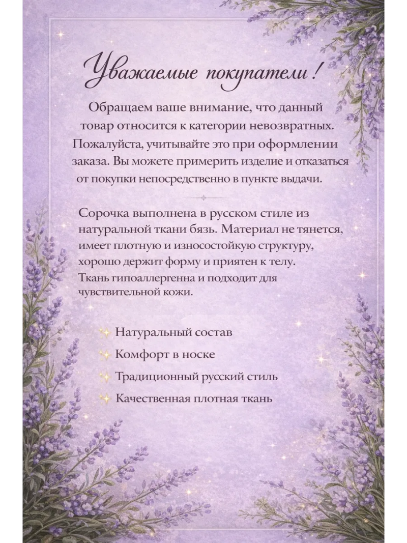 Ночная сорочка "Святая Русь" Kesoo | Славянский стиль с золотой окантовкой
